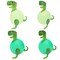 36 Pack Latex Dinosaur Balloons for Birthday Party Decorations, Party Supplies (Green, 12 In)